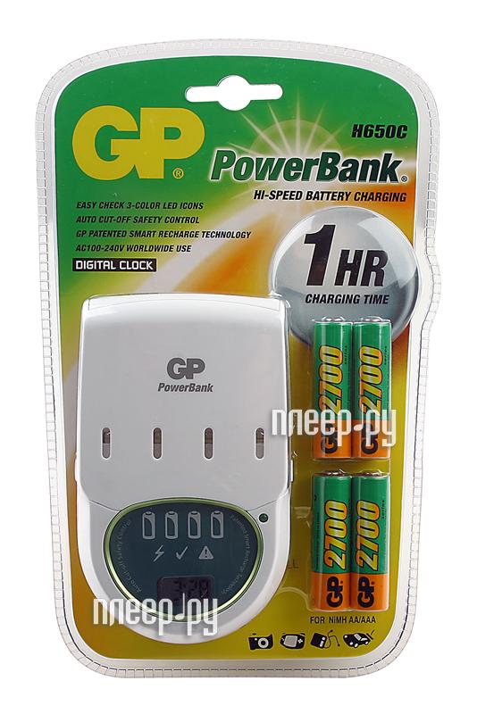 ���� �������� ���������� GP PowerBank H650C + 4 ��. AA 2700 mAh (PB65GS270SA-U4