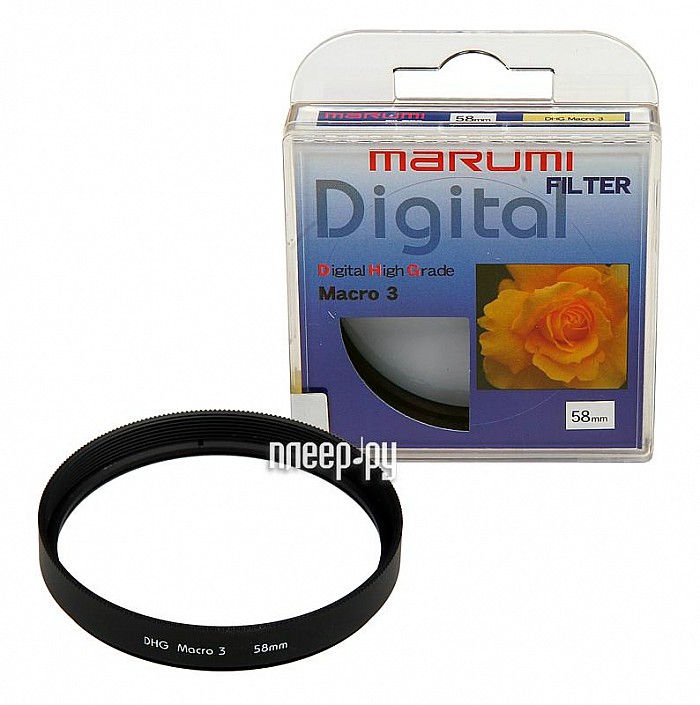 Фотография Светофильтр 58мм Marumi DHG Macro 3 58mm Фото Светофильтр 58мм Marumi DHG Macro 3 58mm