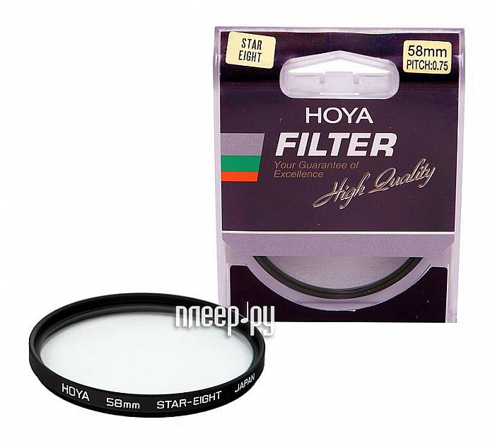Фотография Светофильтр 55мм HOYA Star Eight 55mm 76090 Фото Светофильтр 55мм HOYA Star Eight 55mm 76090