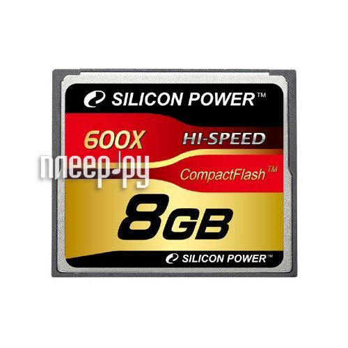 Фотография Карта памяти 8Gb - Silicon Power 600X Professional - Compact Flash SP008GBCFC600V10 Фото Карта памяти 8Gb - Silicon Power 600X Professional - Compact Flash SP008GBCFC600V10