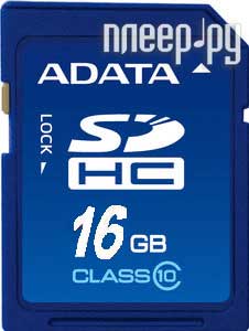 ���� ����� ������ 16Gb - A-Data Hight-Capacity Class 10 - Secure Digital ASDH16GCL10-R