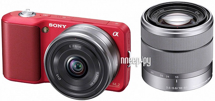 Фотография Фотоаппарат Sony Alpha NEX-3D Kit16 mm, 18-55 мм Red Фото Фотоаппарат Sony Alpha NEX-3D Kit16 mm, 18-55 мм Red