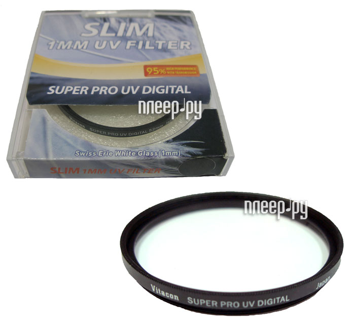 Фотография Светофильтр 62мм Vitacon Super Pro SLIM 1MM UV 62mm Фото Светофильтр 62мм Vitacon Super Pro SLIM 1MM UV 62mm