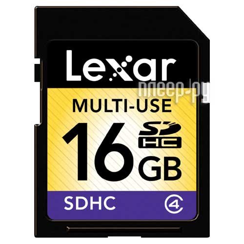 Фотография Карта памяти 16Gb - Lexar High-Capacity Class 4 - Secure Digital Фото Карта памяти 16Gb - Lexar High-Capacity Class 4 - Secure Digital