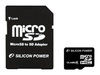 ���� ����� ������ Silicon-Power micro SDHC Card 8GB Class 2 + SD adapter